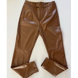 Fashion Nova Women’s Tan Faux Leather Pants Size XL